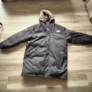 Northface Black Winter Jacket with Fur Hood